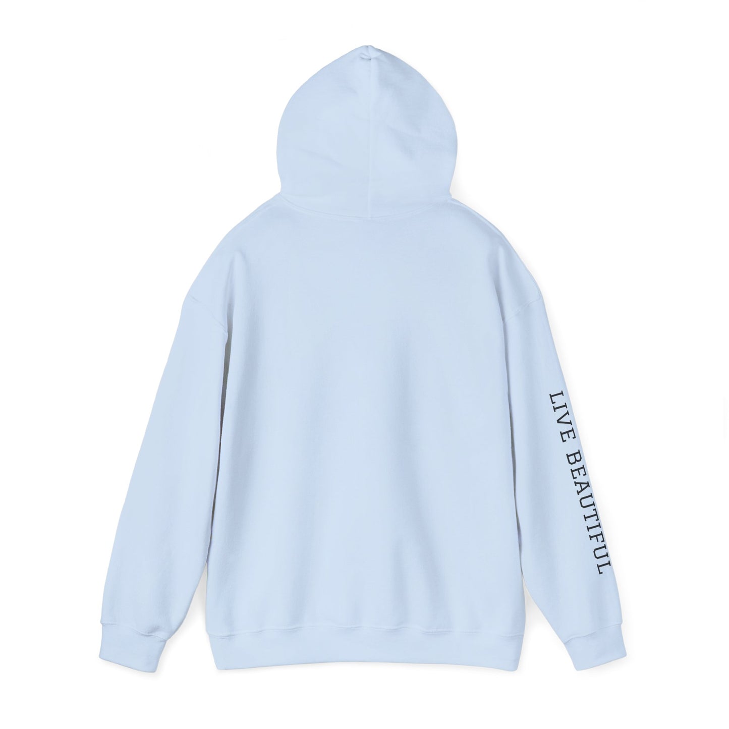 Live Beautiful Hoodie- Vintage Rock Ballerina Cozy Hooded Sweatshirt