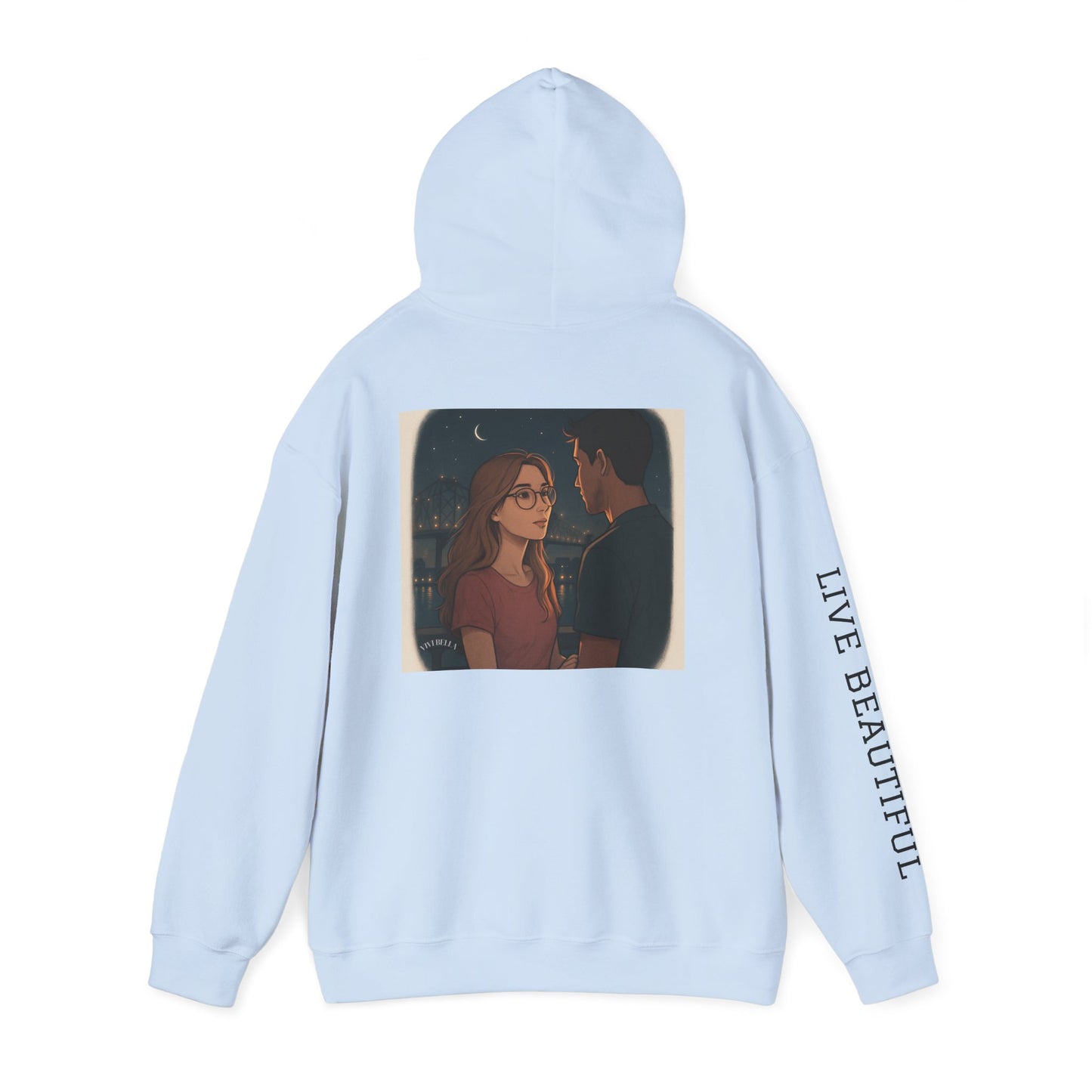 Live Beautiful Hoodie- Sweet Dreams are made in New Orleans -Cozy Sleepwear Hoodie, Gift for Dreamers, Chill Vibes, Casual Outfit, Inspirational Apparel