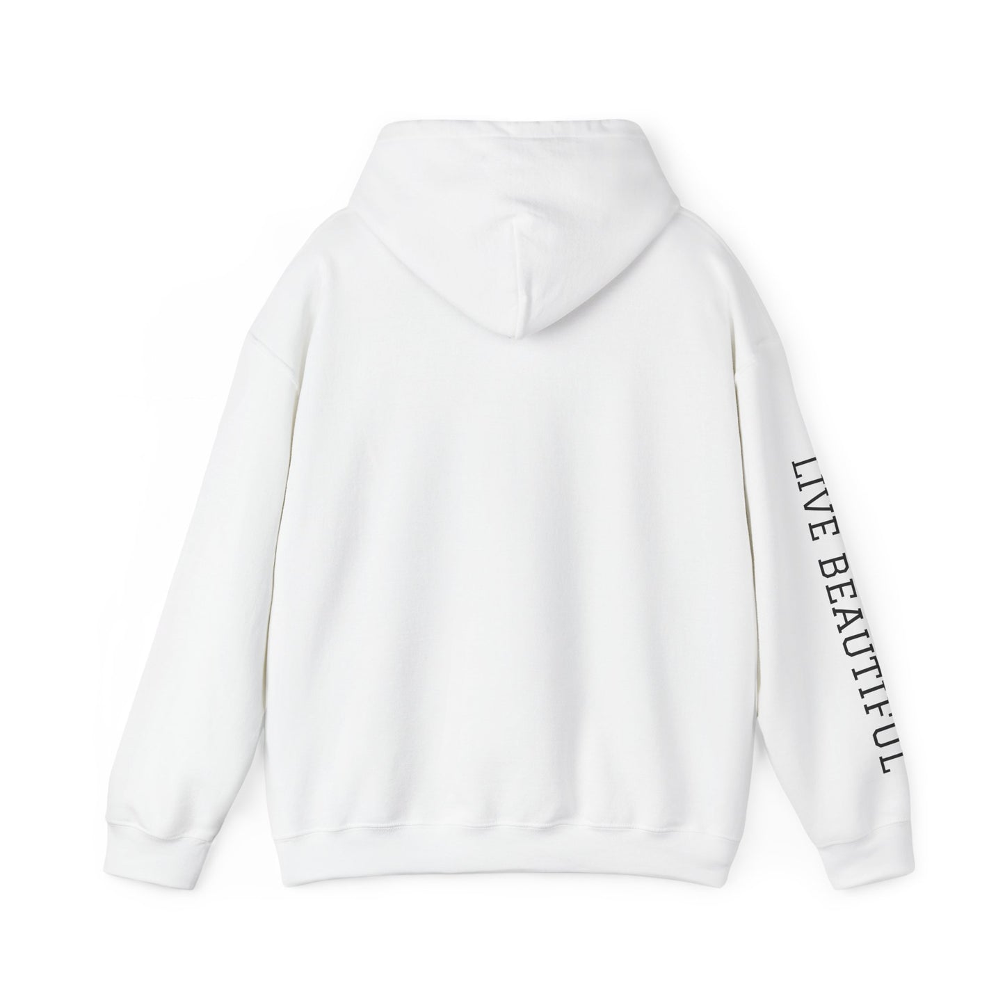 Live Beautiful Hoodie- Find Your Peace Yogi Hooded Sweatshirt | Cozy Yoga Hoodie, Mindfulness Gift, Meditation Sweatshirt, Inspirational Attire