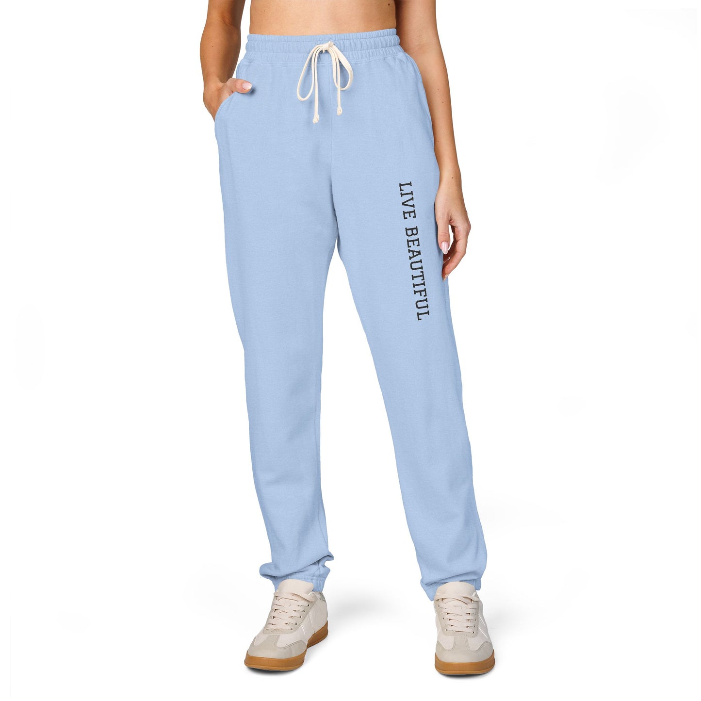 Live Beautiful- Fleece Sweatpants- for Relaxation | Loungewear, Casual Comfort, Everyday Essentials