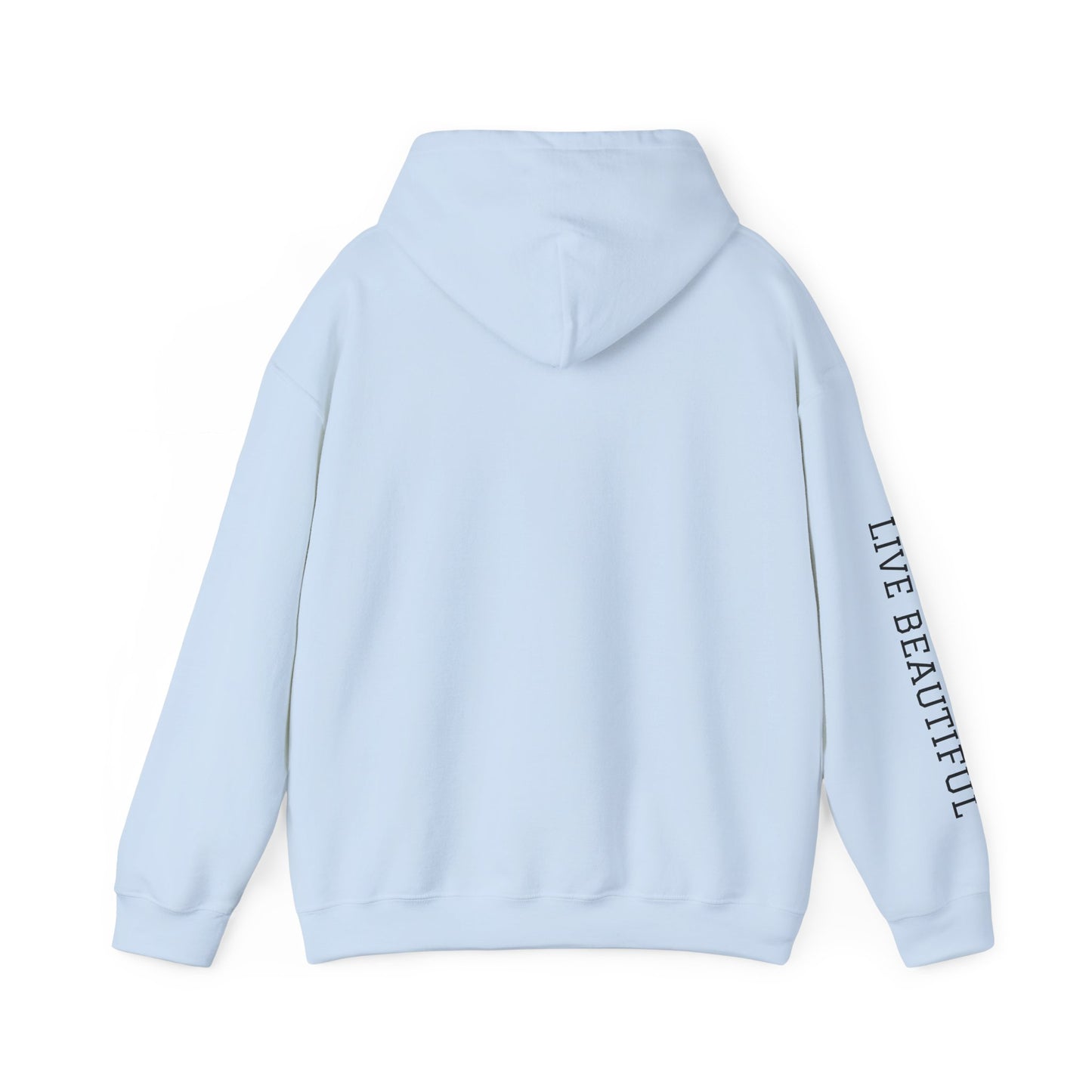 Live Beautiful Hoodie - Peace Vibes Cowgirl Aesthetic- Horse doing Downward Dog- Hooded Sweatshirt, Cozy Hoodie for Everyday Wear, Ideal for Self-Care Days, Casual Outings