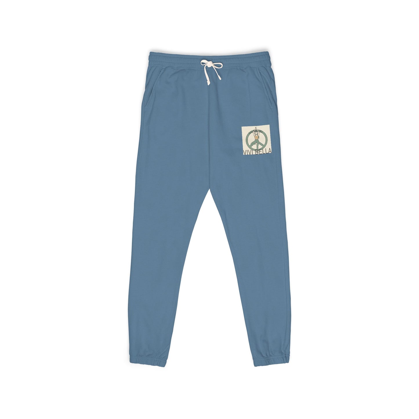 Live Beautiful Fleece Joggers - VIVI BELLA Peace Vibes Sweatpants- Perfect for Relaxing