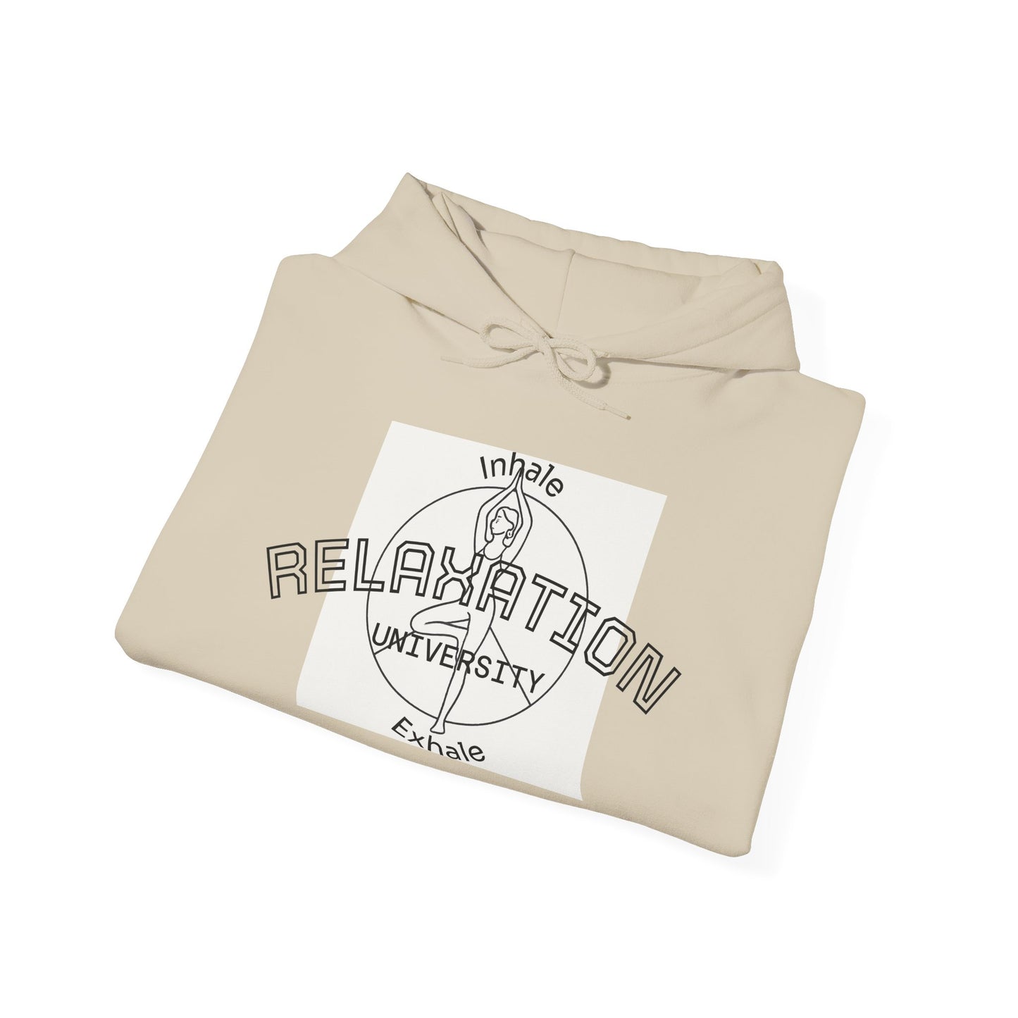 Live Beautiful Hoodie- Relaxation University - Tree Pose- Inhale Exhale - Relaxation Vibe Hoodie