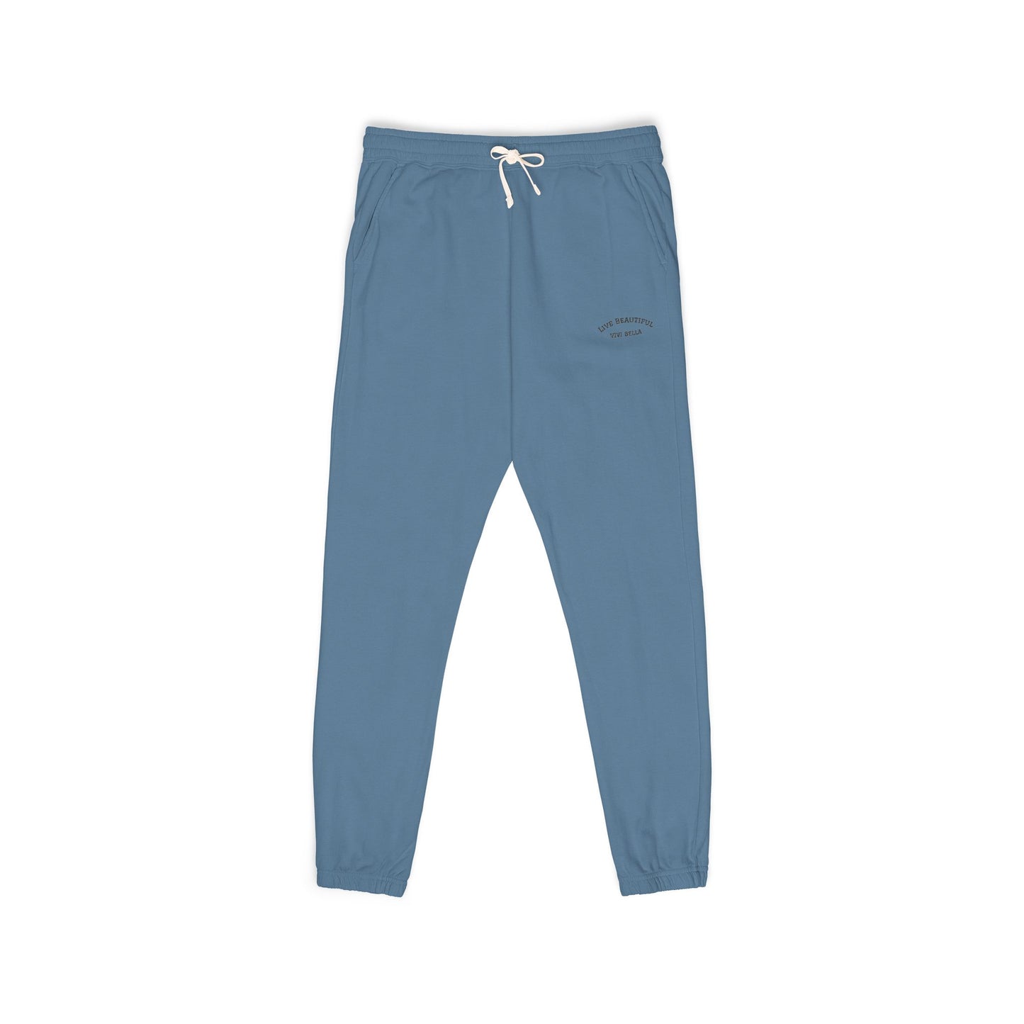 Live Beautiful Fleece Joggers- VIVI BELLA Sweatpants for Relaxation, Lounge Wear, Cozy Home Essentials, Perfect for Chill Days