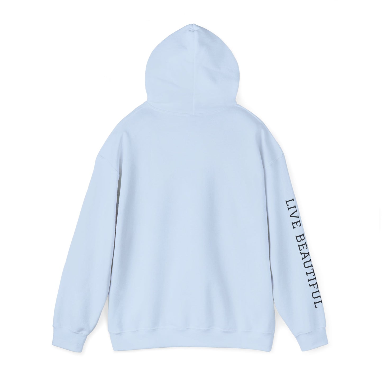Live Beautiful Hoodie- Progression Over Perfection Hooded Sweatshirt