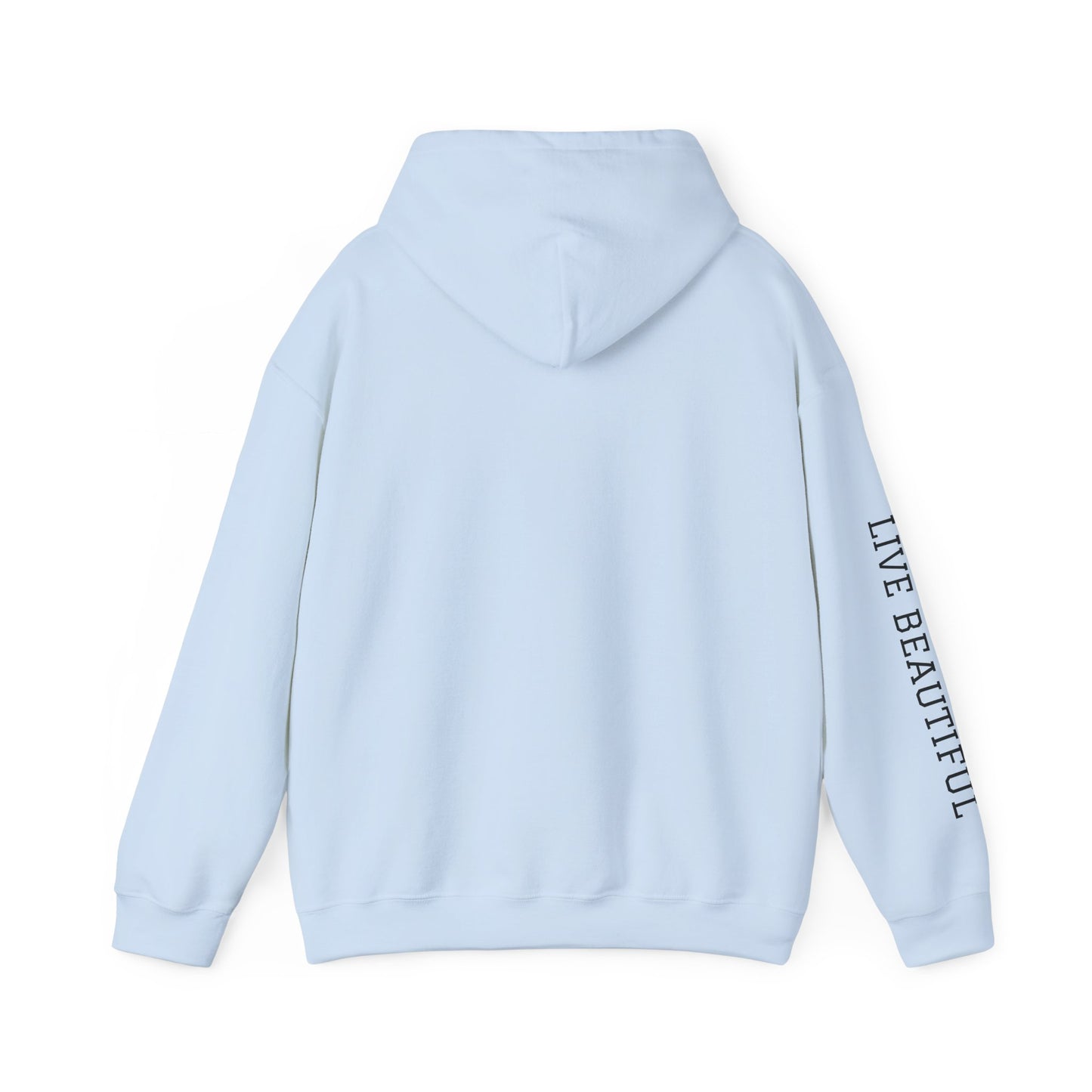 Live Beautiful Hoodie- Vintage Rock Ballerina Cozy Hooded Sweatshirt
