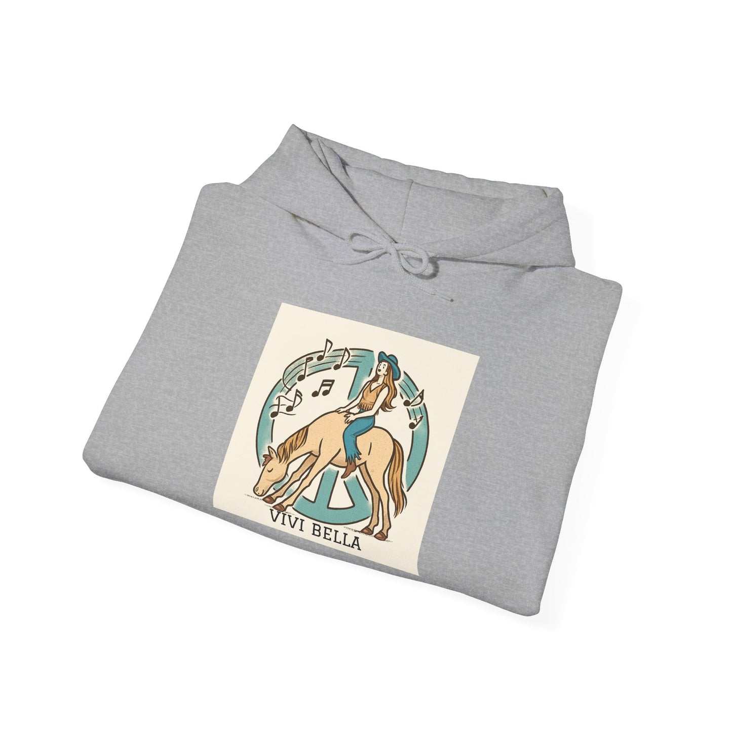 Live Beautiful Hoodie - Peace Vibes Cowgirl Aesthetic- Horse doing Downward Dog- Hooded Sweatshirt, Cozy Hoodie for Everyday Wear, Ideal for Self-Care Days, Casual Outings