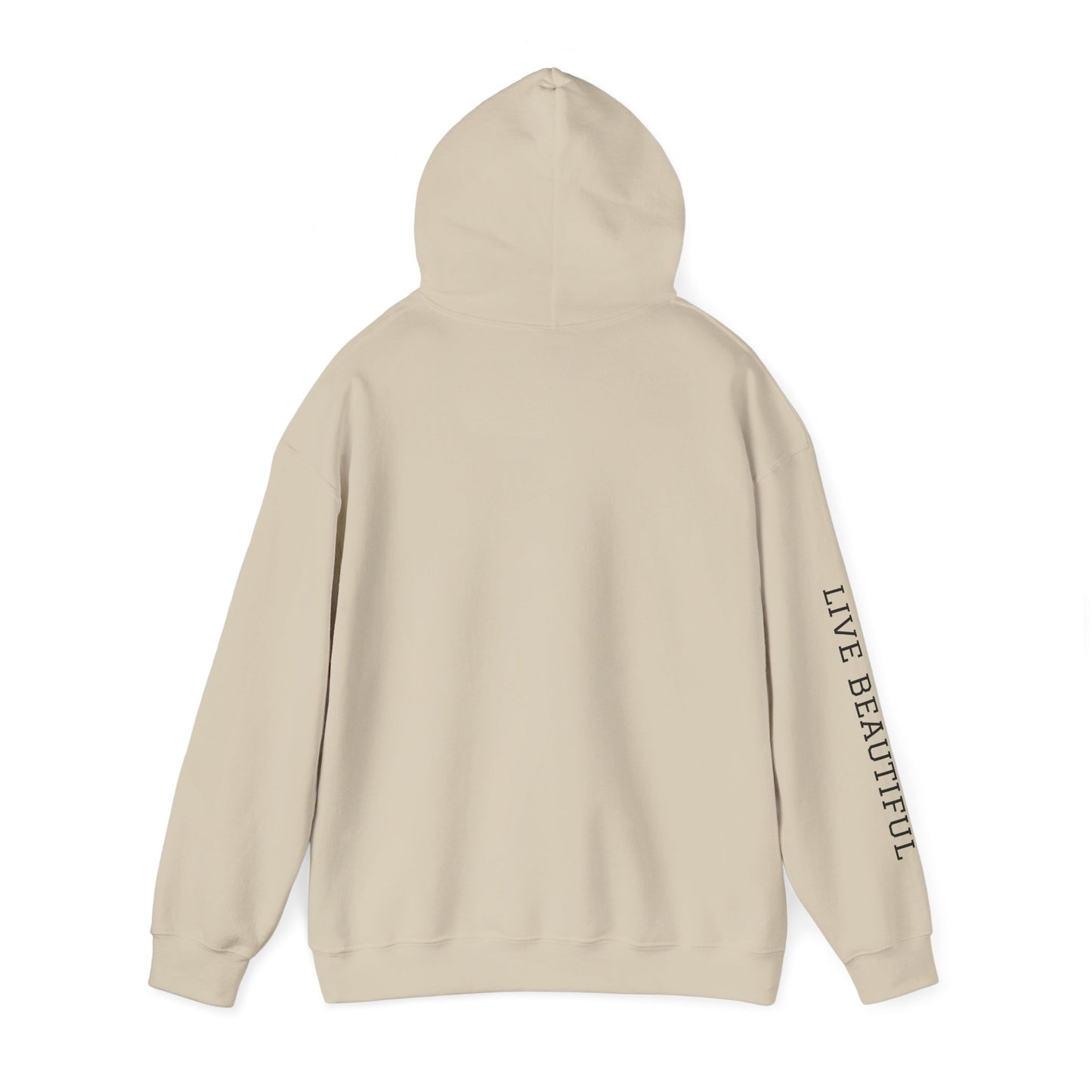 Live Beautiful Hoodie- Vintage Rock Ballerina Cozy Hooded Sweatshirt