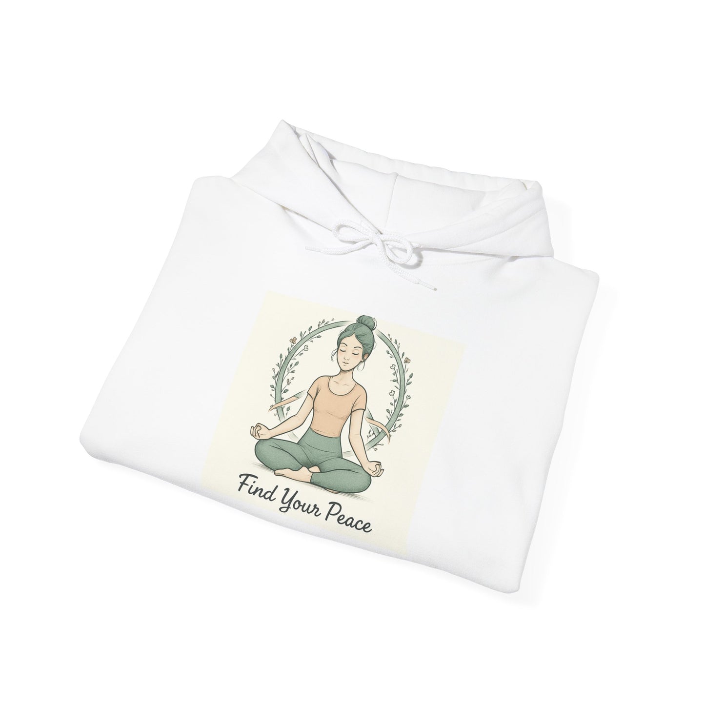Live Beautiful Hoodie- Find Your Peace Yogi Hooded Sweatshirt | Cozy Yoga Hoodie, Mindfulness Gift, Meditation Sweatshirt, Inspirational Attire
