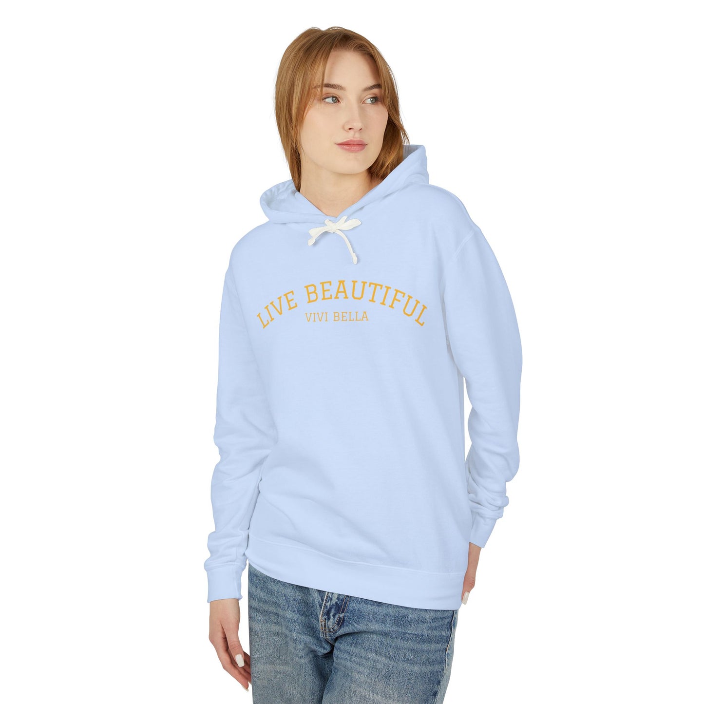Live Beautiful Hoodie- It's the Journey Lightweight Hoodie Sweatshirt