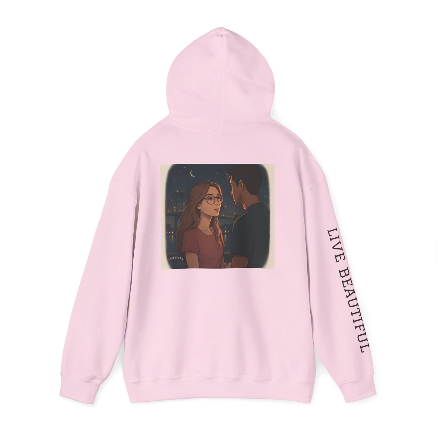 Live Beautiful Hoodie- Sweet Dreams are made in New Orleans -Cozy Sleepwear Hoodie, Gift for Dreamers, Chill Vibes, Casual Outfit, Inspirational Apparel