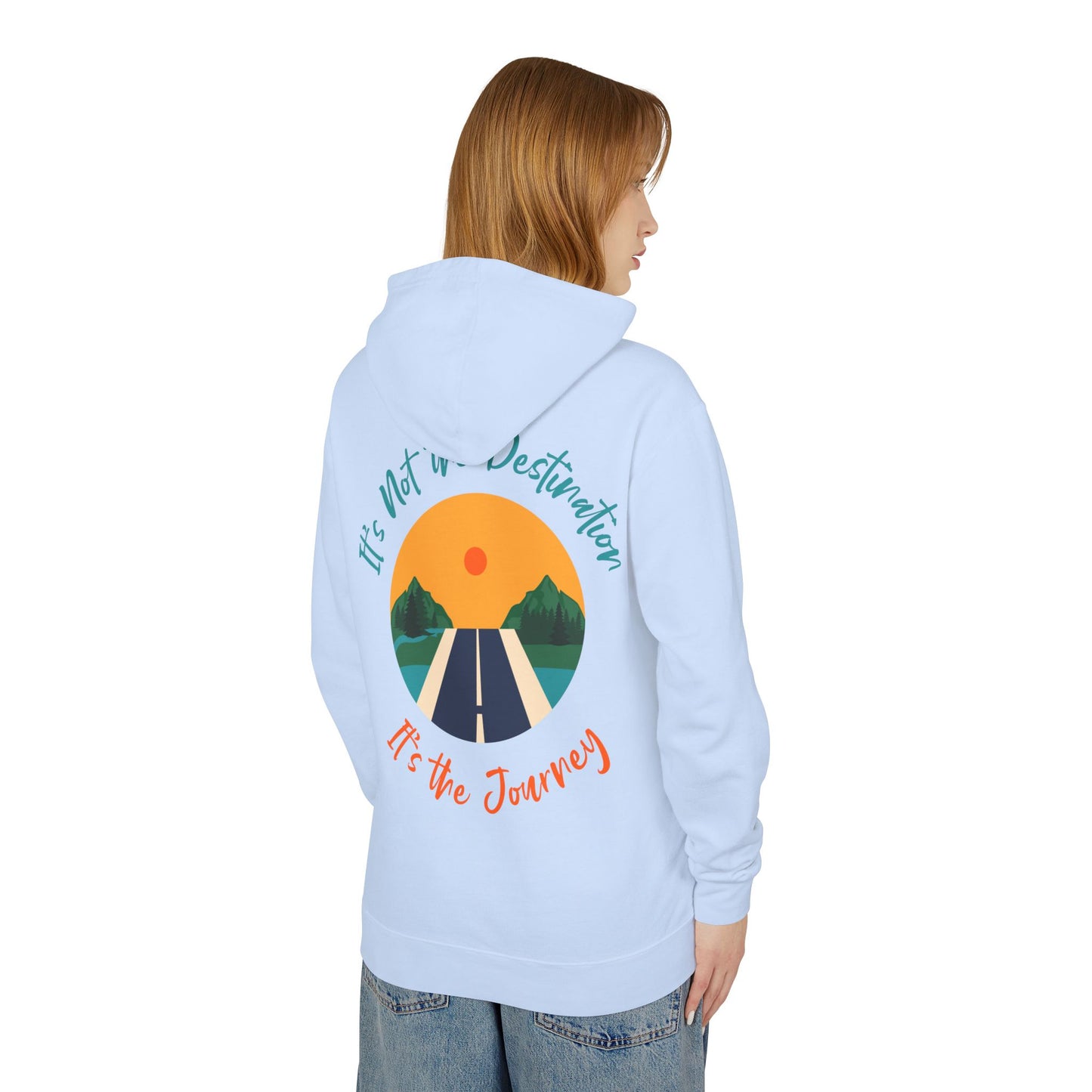 Live Beautiful Hoodie- It's the Journey Lightweight Hoodie Sweatshirt