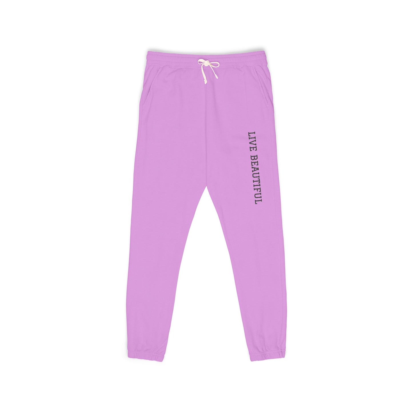 Live Beautiful- Fleece Sweatpants- for Relaxation | Loungewear, Casual Comfort, Everyday Essentials