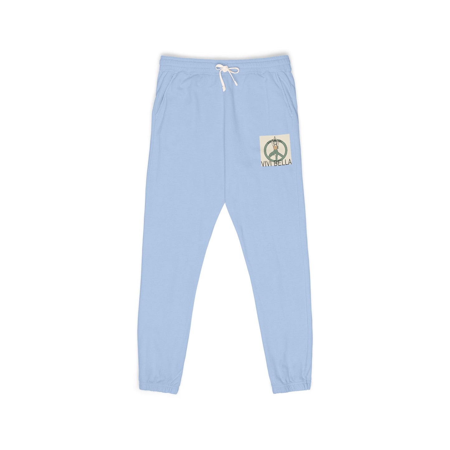 Live Beautiful Fleece Joggers - VIVI BELLA Peace Vibes Sweatpants- Perfect for Relaxing