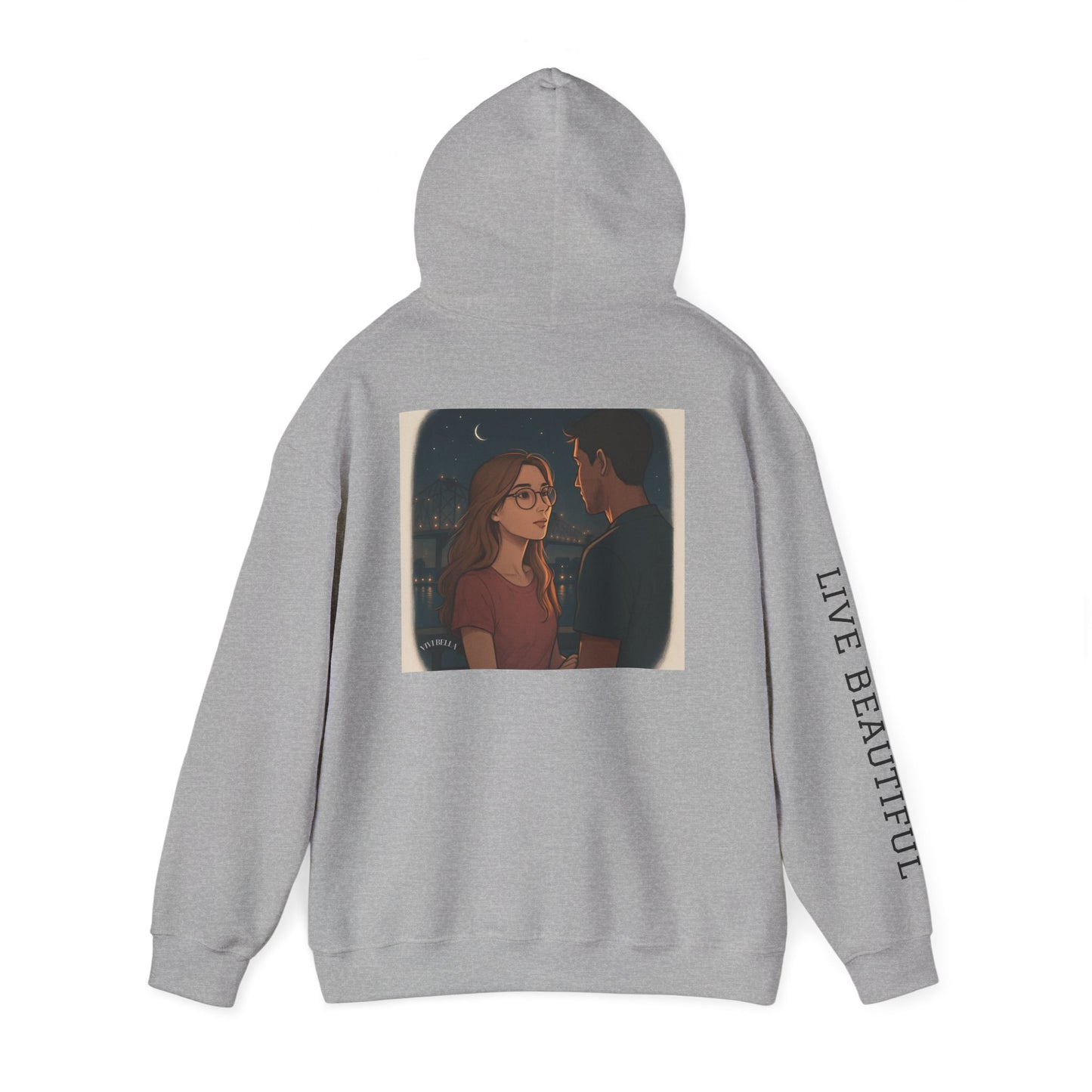 Live Beautiful Hoodie- Sweet Dreams are made in New Orleans -Cozy Sleepwear Hoodie, Gift for Dreamers, Chill Vibes, Casual Outfit, Inspirational Apparel