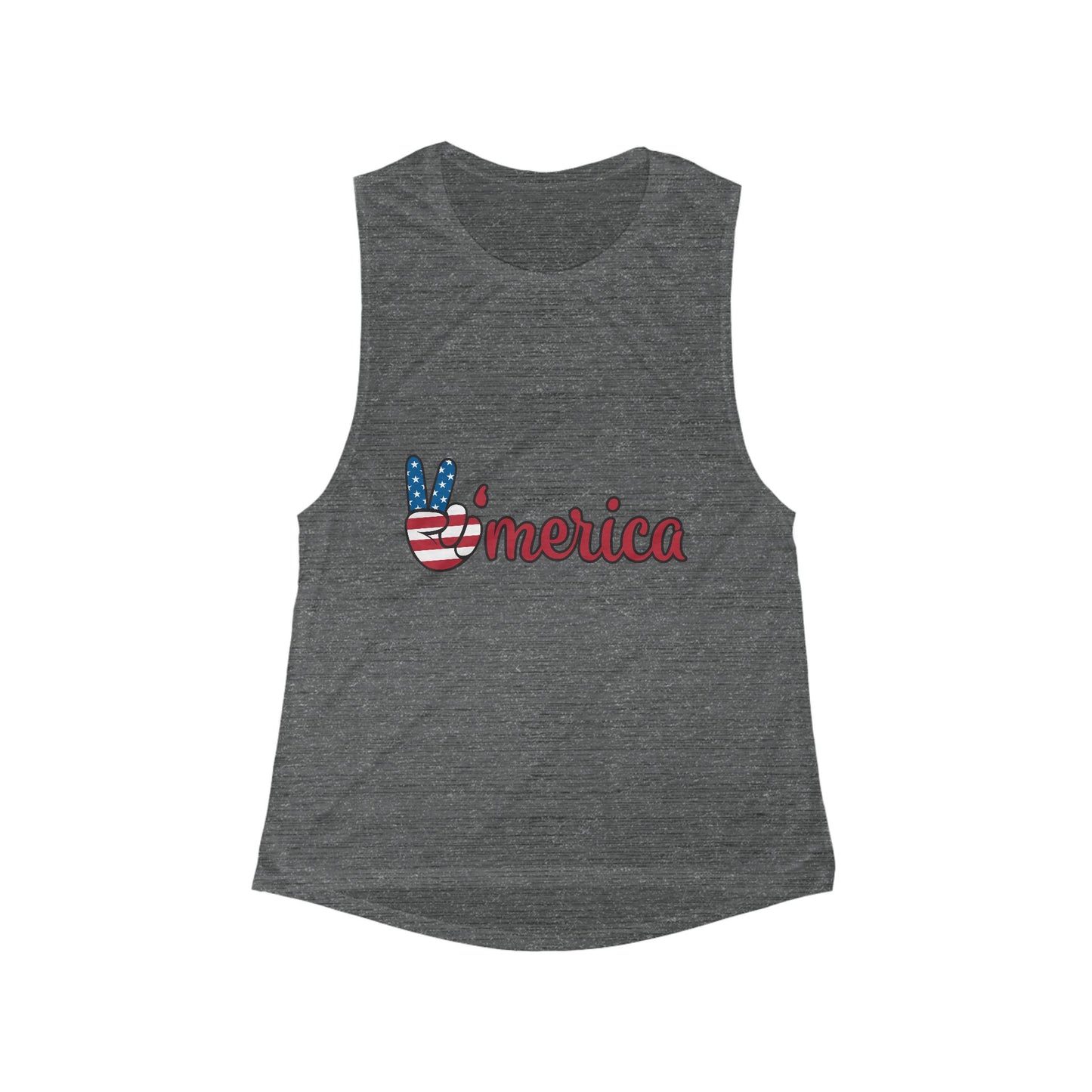 Patriotic Muscle Tank Top for Women, Casual Summer Wear, 4th of July Celebration, Comfy Tank, Gifts for Her