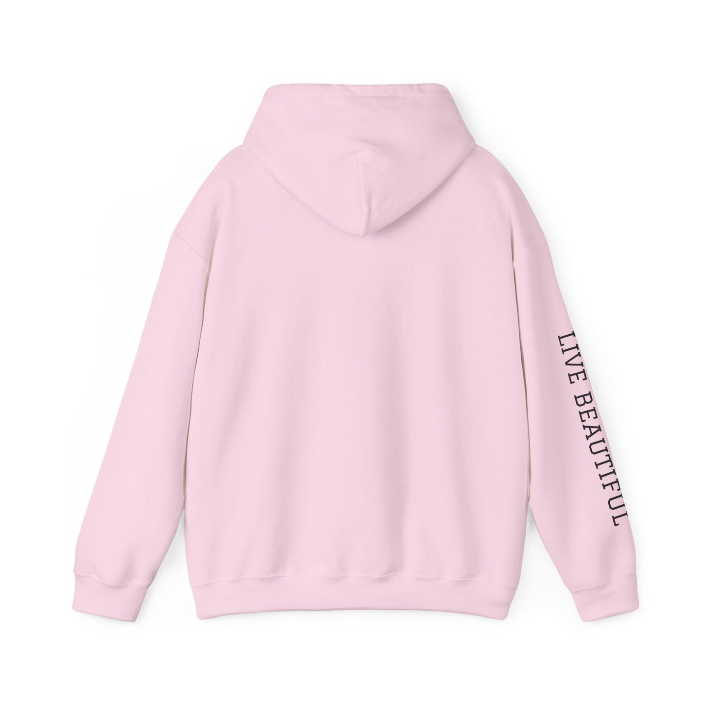 Live Beautiful Hoodie- Vintage Rock Ballerina Cozy Hooded Sweatshirt