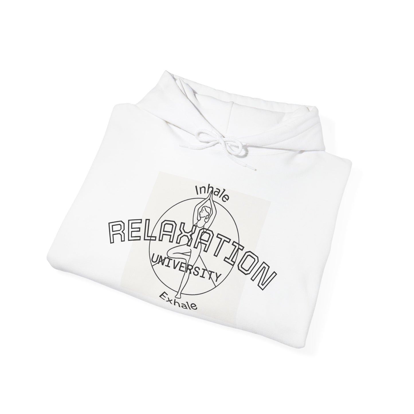 Live Beautiful Hoodie- Relaxation University - Tree Pose- Inhale Exhale - Relaxation Vibe Hoodie