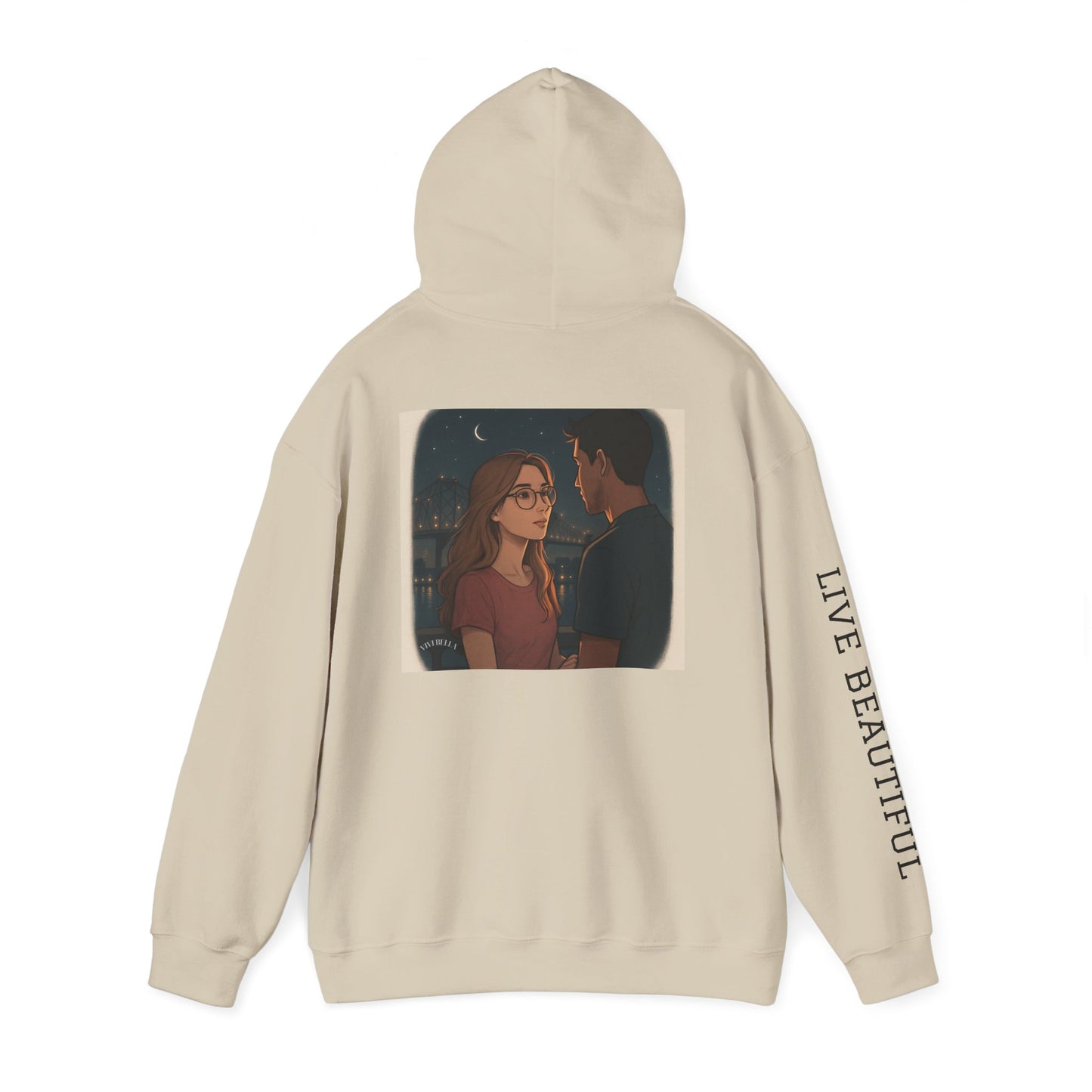 Live Beautiful Hoodie- Sweet Dreams are made in New Orleans -Cozy Sleepwear Hoodie, Gift for Dreamers, Chill Vibes, Casual Outfit, Inspirational Apparel