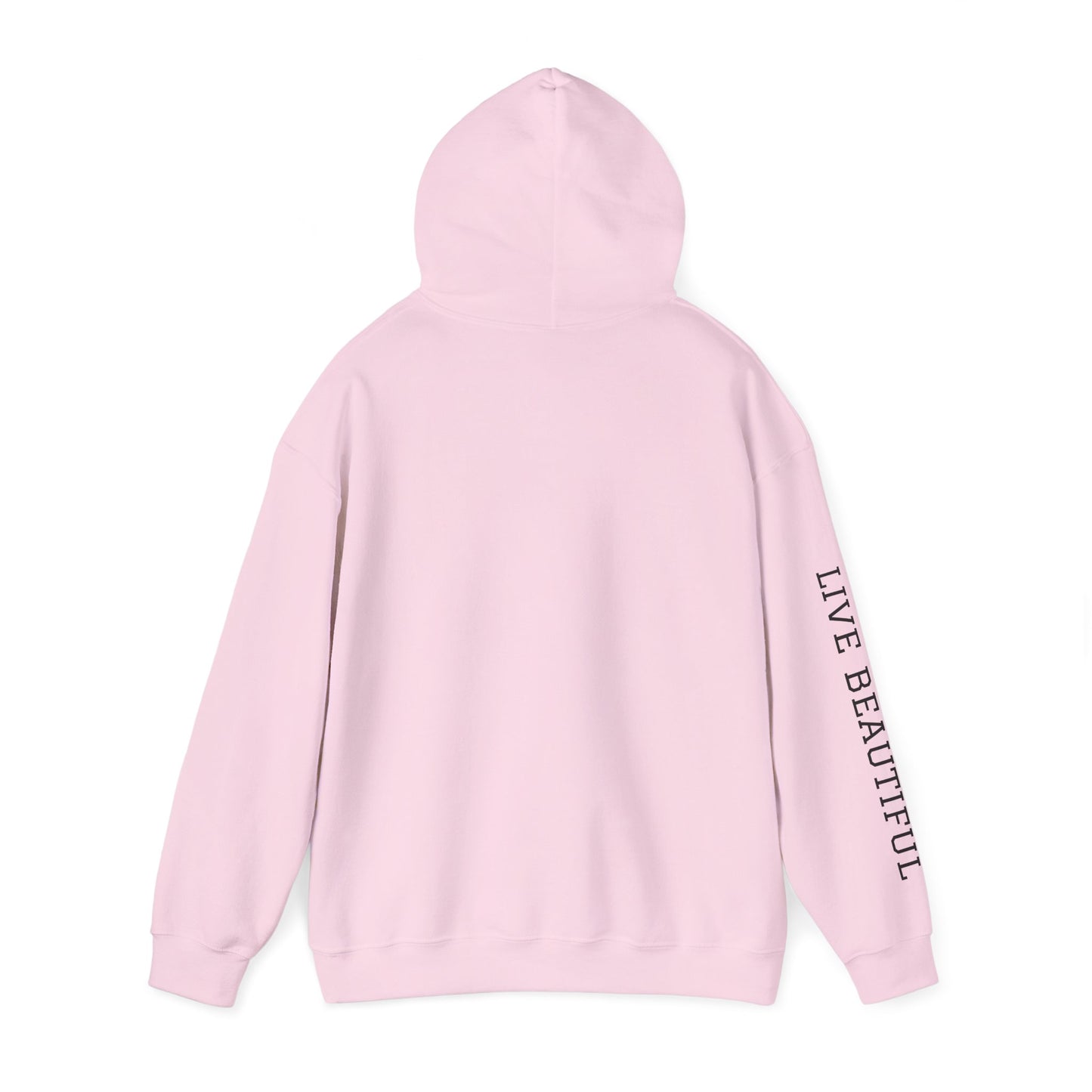 Live Beautiful Hoodie- Progression Over Perfection Hooded Sweatshirt