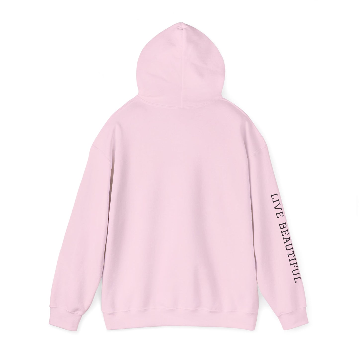 Live Beautiful Hoodie - Peace Vibes Cowgirl Aesthetic- Horse doing Downward Dog- Hooded Sweatshirt, Cozy Hoodie for Everyday Wear, Ideal for Self-Care Days, Casual Outings