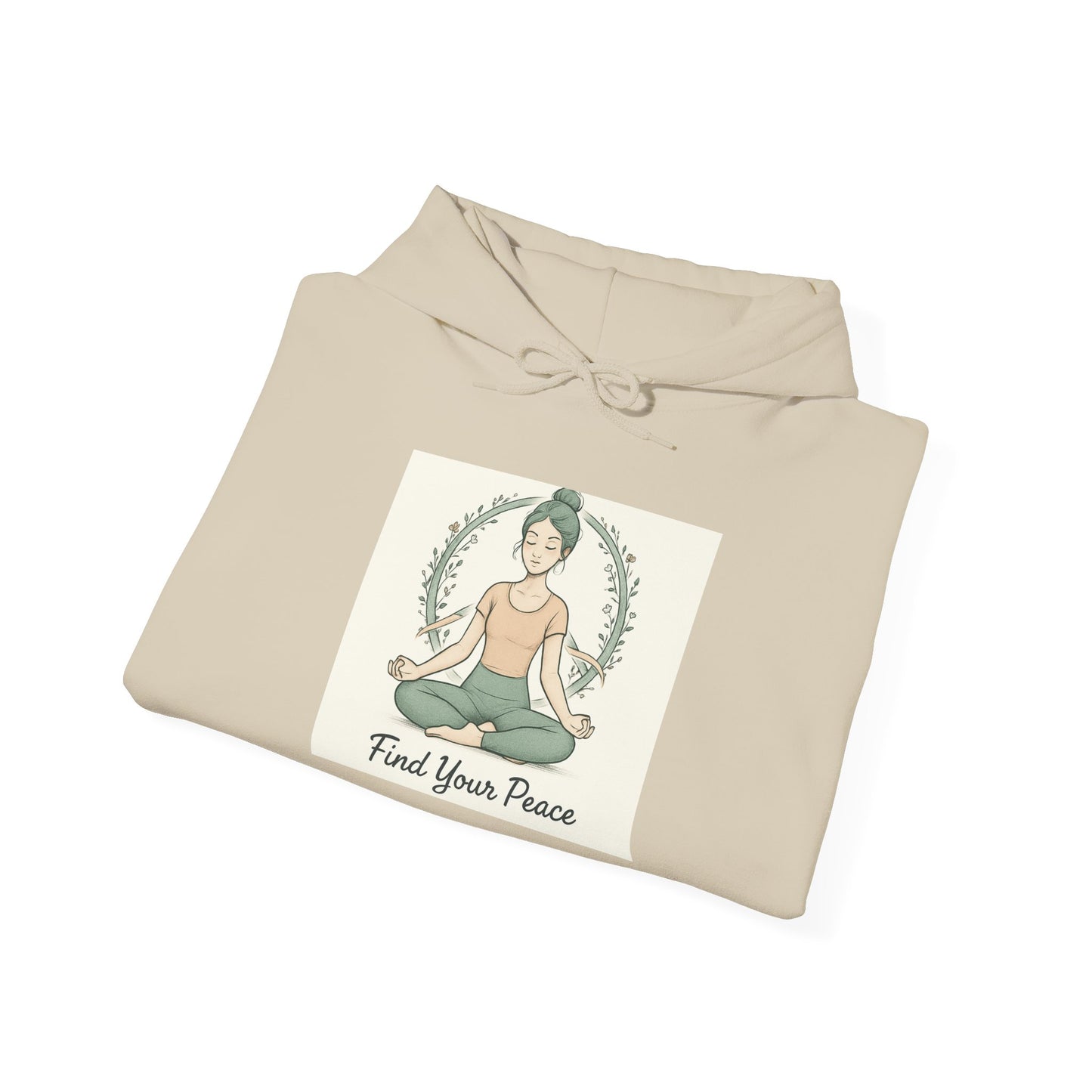 Live Beautiful Hoodie- Find Your Peace Yogi Hooded Sweatshirt | Cozy Yoga Hoodie, Mindfulness Gift, Meditation Sweatshirt, Inspirational Attire