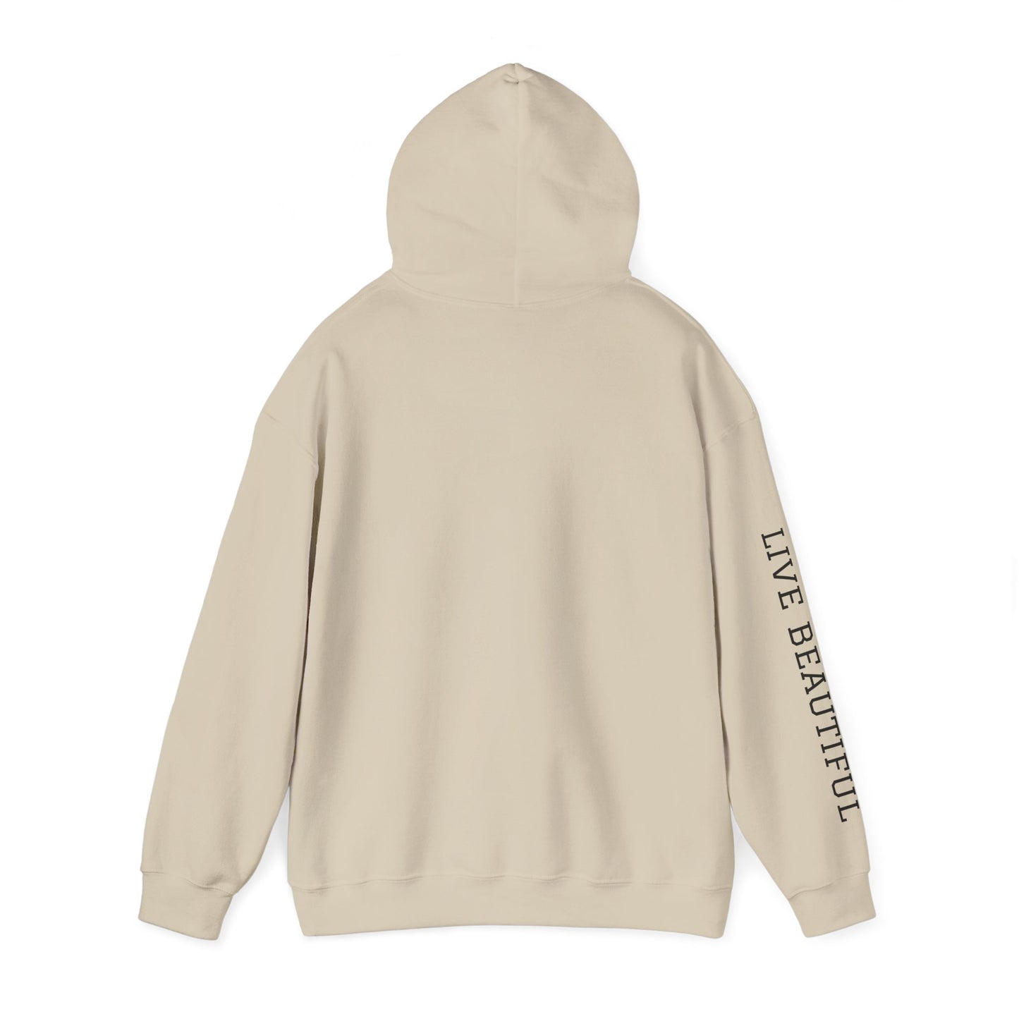 Live Beautiful Hoodie- Find Your Peace Yogi Hooded Sweatshirt | Cozy Yoga Hoodie, Mindfulness Gift, Meditation Sweatshirt, Inspirational Attire