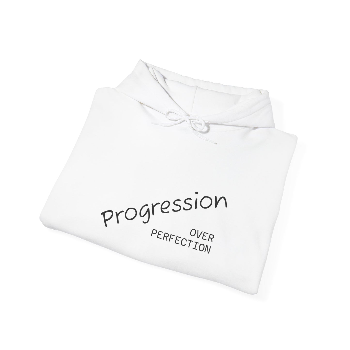 Live Beautiful Hoodie- Progression Over Perfection Hooded Sweatshirt