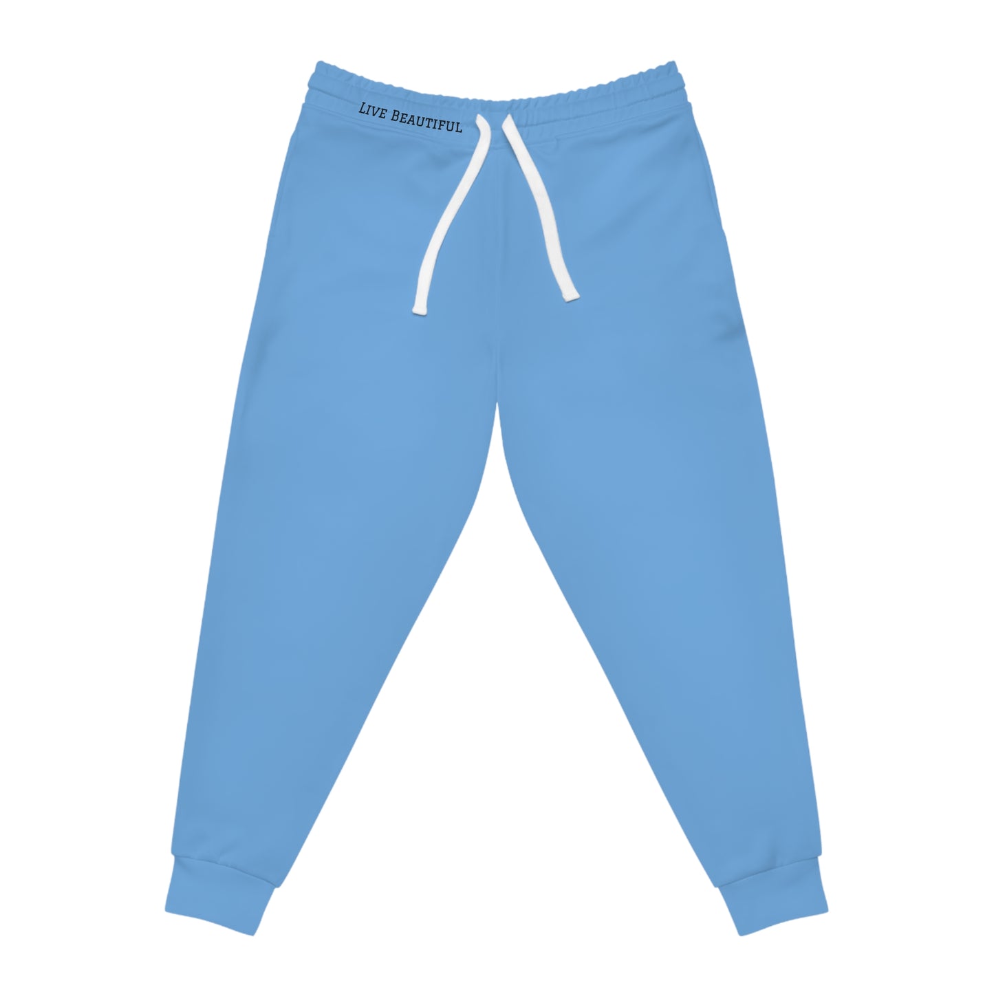 Live Beautiful Athletic Joggers - Brilliant Blue- - Comfortable Pants for Peaceful Lifestyles, Lounge Wear, Fitness Apparel
