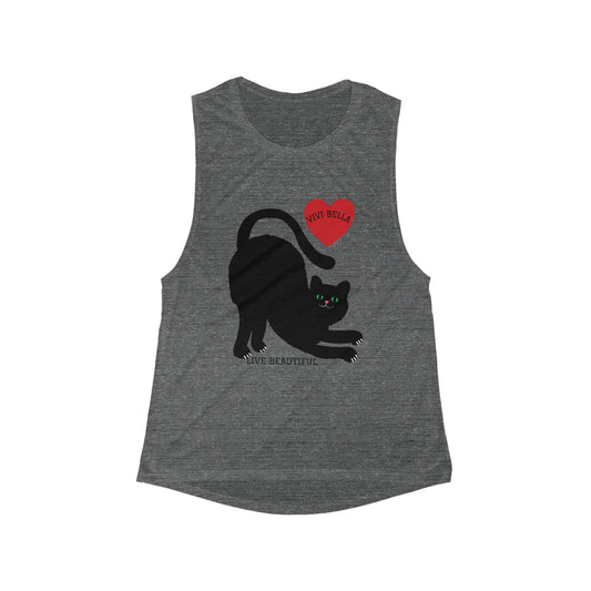 Downward dog pose Cat Scoop Tank