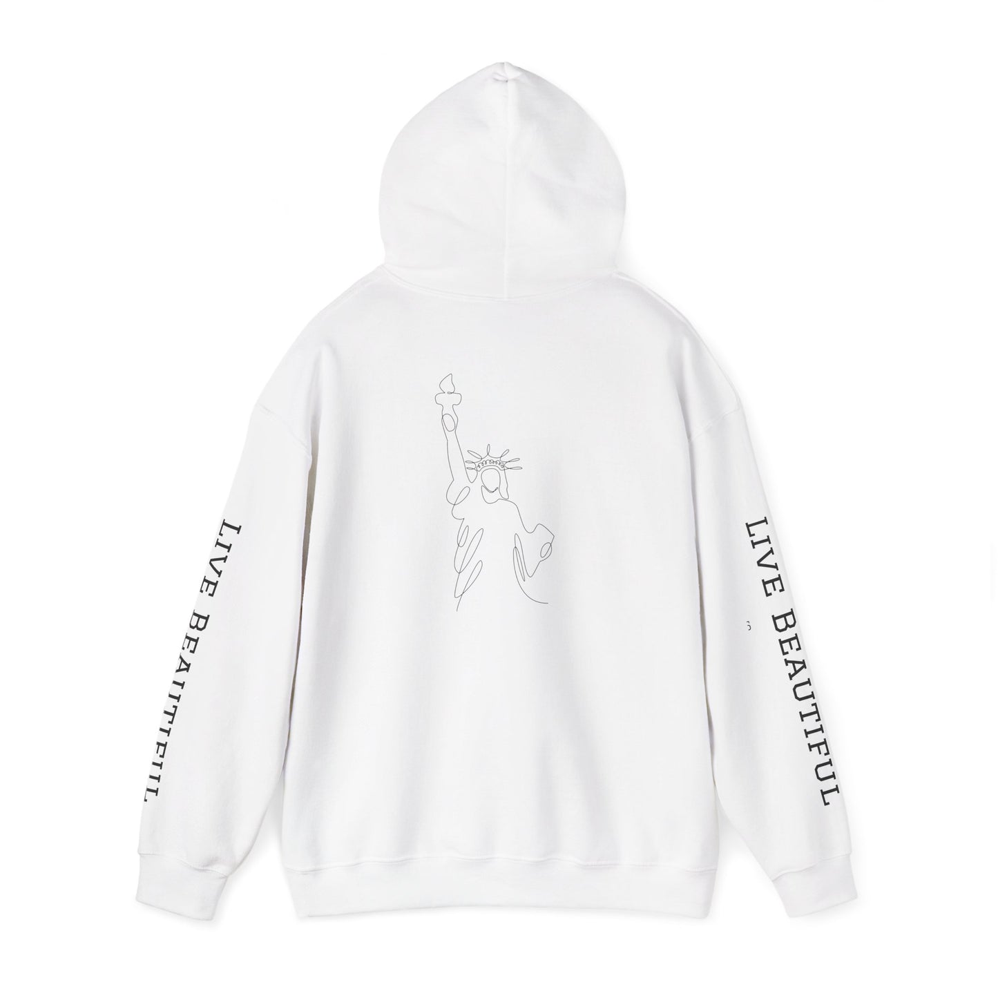 Live Beautiful Inspirational Hoodie- "It's Your Life — Laugh, Love, Liberate"