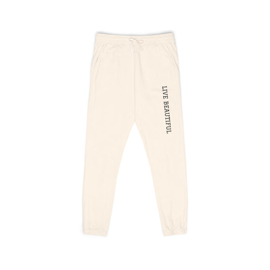 Live Beautiful- Fleece Sweatpants- for Relaxation | Loungewear, Casual Comfort, Everyday Essentials