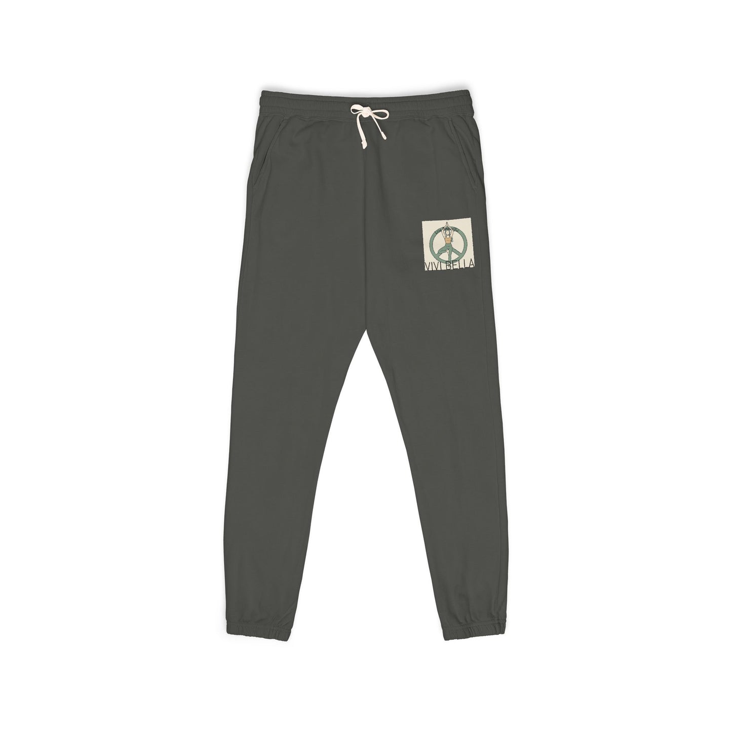 Live Beautiful Fleece Joggers - VIVI BELLA Peace Vibes Sweatpants- Perfect for Relaxing