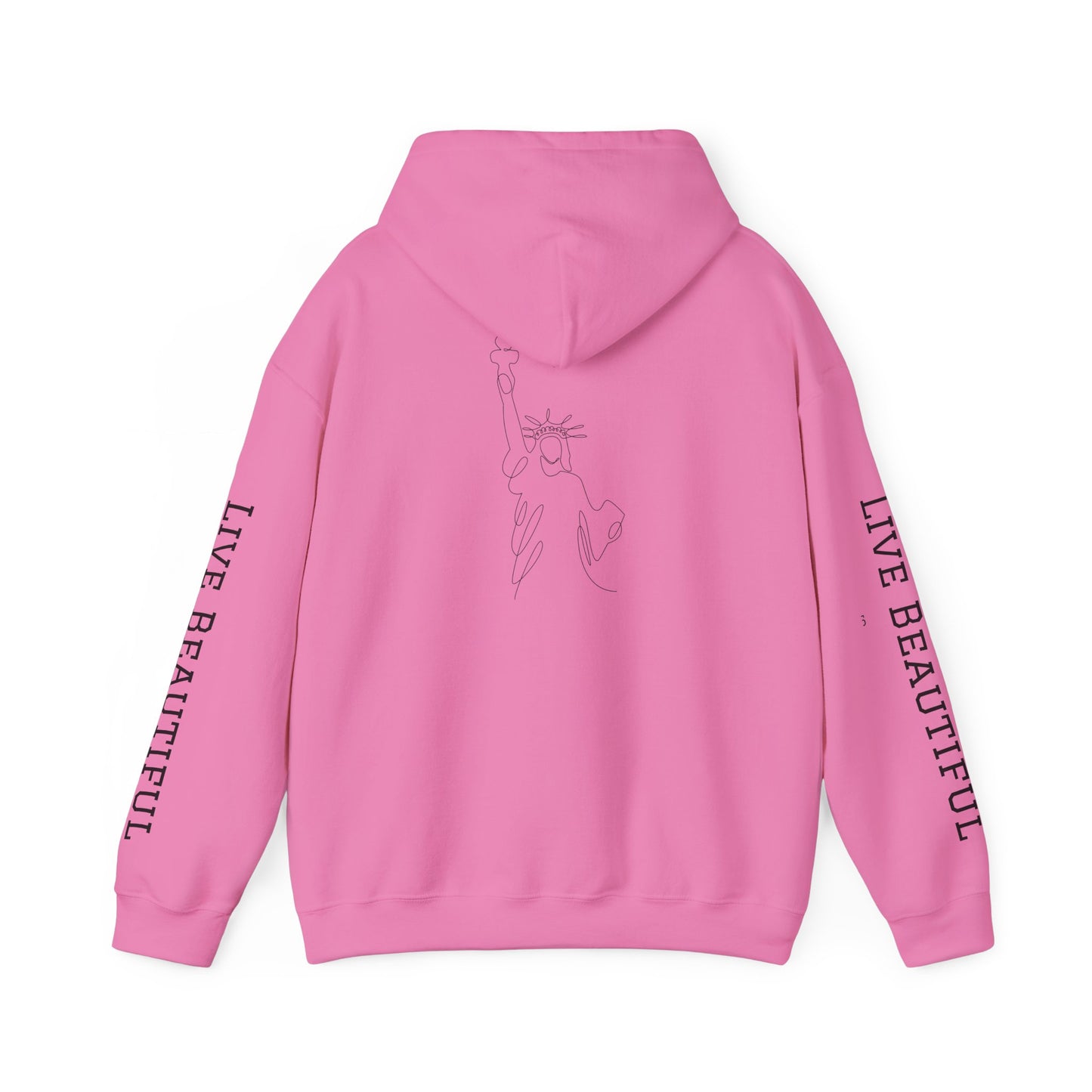 Live Beautiful Inspirational Hoodie- "It's Your Life — Laugh, Love, Liberate"