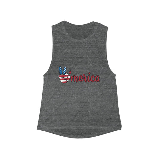 Patriotic Muscle Tank Top for Women, Casual Summer Wear, 4th of July Celebration, Comfy Tank, Gifts for Her