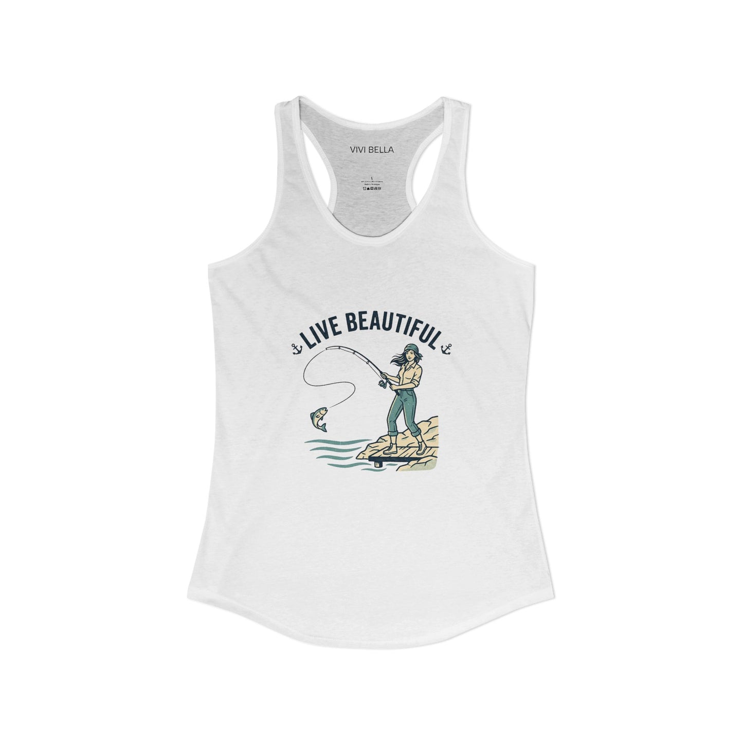 Live Beautiful: Reel Life Racerback Tank