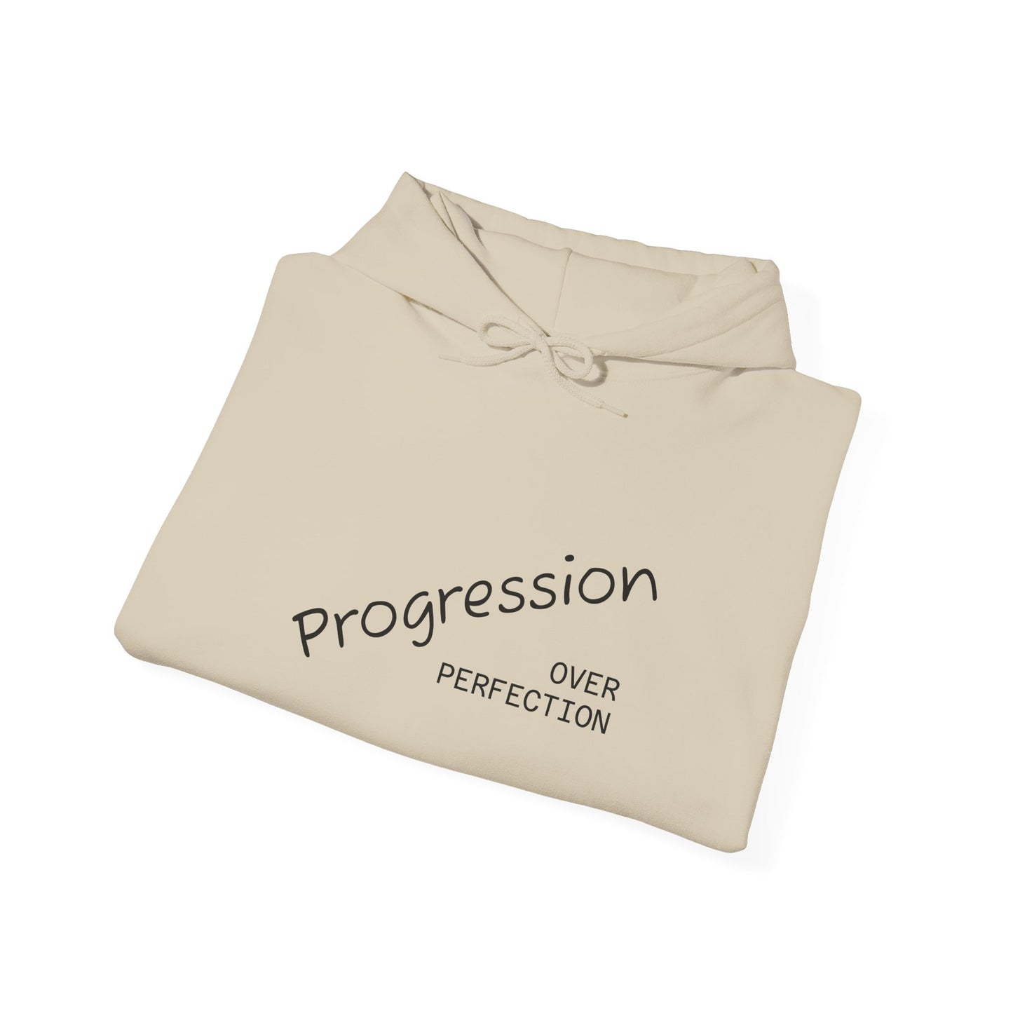 Live Beautiful Hoodie- Progression Over Perfection Hooded Sweatshirt